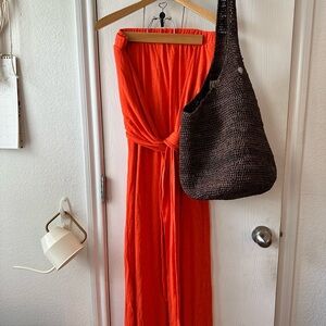 ✨NWT Free People Beach Red/Rouge Maxi Skirt 🍊